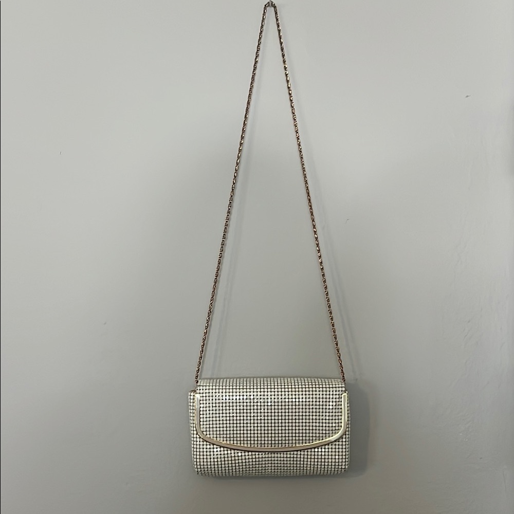 White Crossbody Bag with Flap Closure